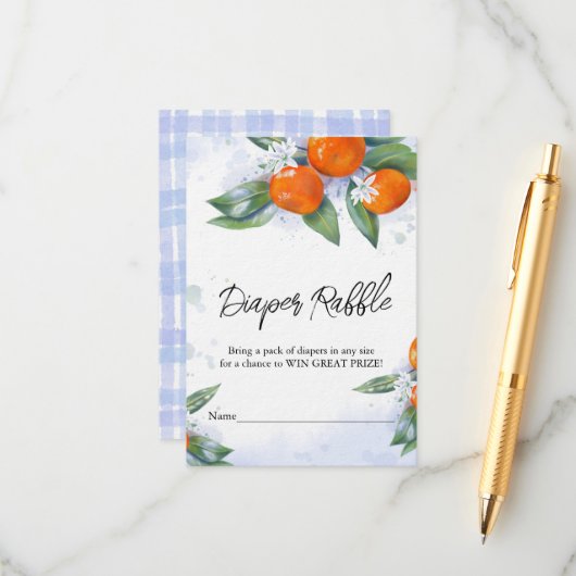 Babydusche-Umschließkarte "Windelwanne" Begleitkarte (Vorderseite/Rückseite Beispiel)