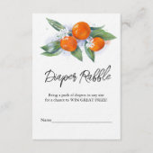 Babydusche-Umschließkarte "Windelwanne" Begleitkarte (Vorderseite)