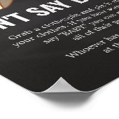 Babydusche und Babyschwader nicht sagen Poster (Ecke)