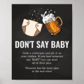 Babydusche und Babyschwader nicht sagen Poster (Vorne)