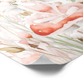 Babydusche und Wildblumen Begrüßungszeichen Poster (Ecke)