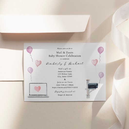 Babydusche und Zoom Kinderdusche - Feier Einladung