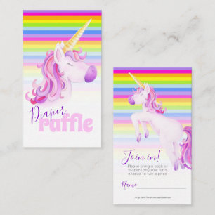 Babydusche unicorn Art-Degustationskarten Begleitkarte