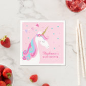 Babydusche Unicorn Personalisiert Serviette (Beispiel)