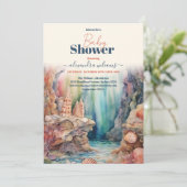Babydusche unter dem Meer Einladung (Stehend Vorderseite)