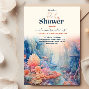 Babydusche unter dem Meer Einladung