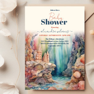 Babydusche unter dem Meer Einladung