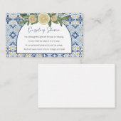 Babydusche, unverpackt italienisches Thema Mini Begleitkarte (Vorne/Hinten)