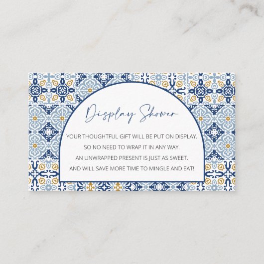 Babydusche, unverpackt italienisches Thema Mini Begleitkarte (Vorderseite)