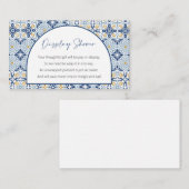 Babydusche, unverpackt italienisches Thema Mini Begleitkarte (Vorne/Hinten)