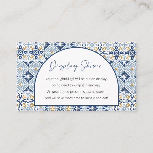 Babydusche, unverpackt italienisches Thema Mini Begleitkarte (Vorderseite)