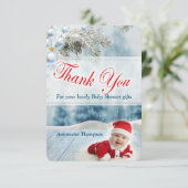Babydusche Vielen Dank Dankeskarte (Stehend Vorderseite)