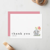 Babydusche Vielen Dank, dass Sie die Elephant Note Mitteilungskarte (Vorderseite/Rückseite Beispiel)