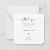 Babydusche Vielen Dank, dass Sie DIY Color Script  Mitteilungskarte (Rückseite)