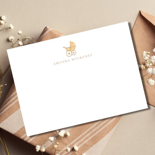 Babydusche Vielen Dank, dass Sie eine flache Note  Mitteilungskarte