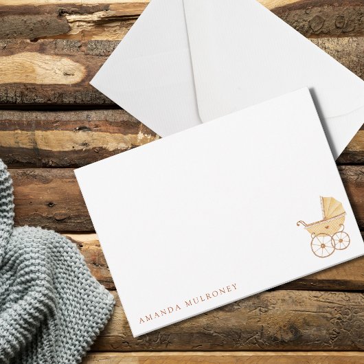 Babydusche Vielen Dank, dass Sie eine flache Note Mitteilungskarte