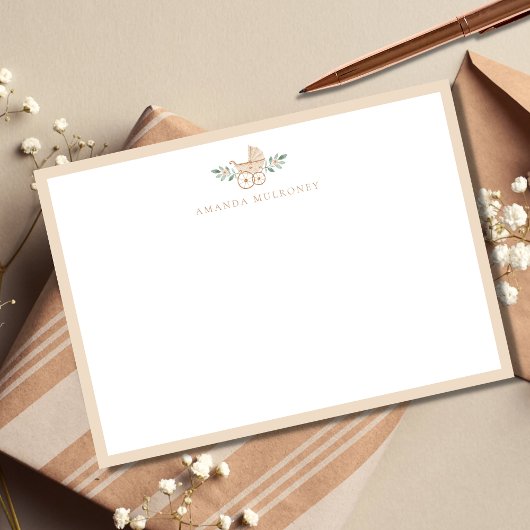 Babydusche Vielen Dank, dass Sie eine flache Note  Mitteilungskarte