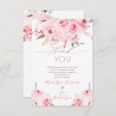 Babydusche Vielen Dank für Ihr Geburtsherz Dankeskarte (Vorne/Hinten)