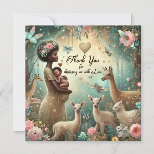 Babydusche Vielen Dank Karten Duschen mit Liebe (Vorderseite)