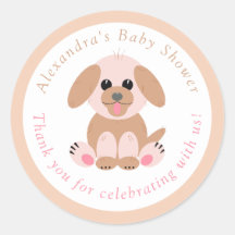 Babydusche Vielen Dank Personalisiert Puppy Neutra