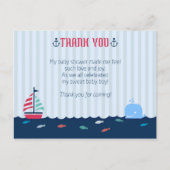 Babydusche Vielen Dank Postkarte (Vorderseite)