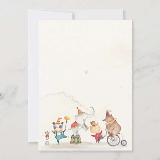 Babydusche, Vintager Karneval Einladung (Rückseite)