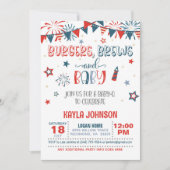 Babydusche vom 4. Juli Einladung (Vorderseite)