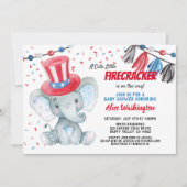 Babydusche vom 4. Juli Einladung (Vorderseite)