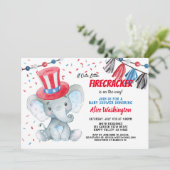 Babydusche vom 4. Juli Einladung (Stehend Vorderseite)