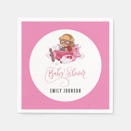 Babydusche von Airplane Serviette (Vorderseite)