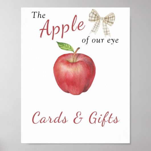 Babydusche von Apple - Karten und Geschenke Poster (Vorne)
