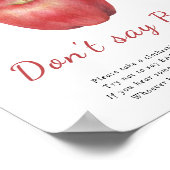 Babydusche von Apple - Sprich kein Babyposter Poster (Ecke)