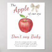 Babydusche von Apple - Sprich kein Babyposter Poster (Vorne)