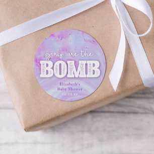 Babydusche von Bath Bomb Runder Aufkleber