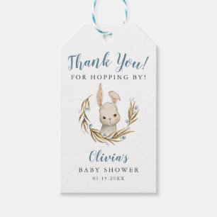 Babydusche von Bunny Boy Danke fürs Hopping Geschenkanhänger