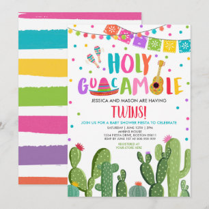 Babydusche von Guacamole Fiesta Twins Einladung