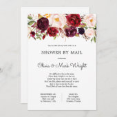 Babydusche von Mail Burgundy Einladung (Vorne/Hinten)