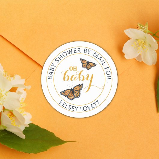 Babydusche von Mail Butterfly Umschlag Aufkleber