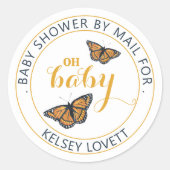 Babydusche von Mail Butterfly Umschlag Aufkleber (Vorderseite)