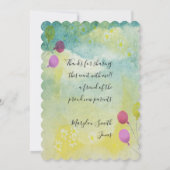 Babydusche von Mail Daisies Balloons Einladung (Rückseite)