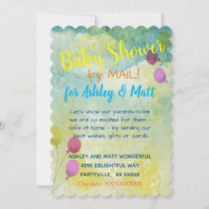 Babydusche von Mail Daisies Balloons Einladung