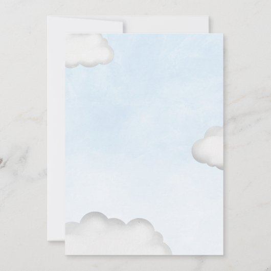 Babydusche von Mail Elephant Blue Einladung (Rückseite)