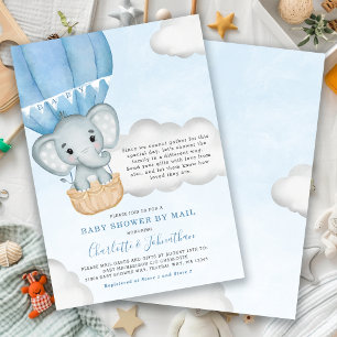 Babydusche von Mail Elephant Blue Einladung