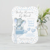 Babydusche von Mail Elephant Einladung (Stehend Vorderseite)