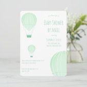 Babydusche von Mail Green Hot Air Ballon Einladung (Stehend Vorderseite)