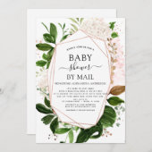 Babydusche von Mail Greenery Botanical Einladung (Vorne/Hinten)