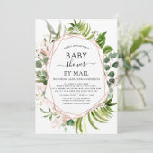 Babydusche von Mail Greenery Botanischer Eukalyptu Einladung (Stehend Vorderseite)