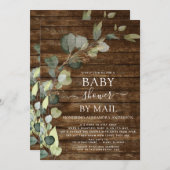 Babydusche von Mail Greenery Eucalyptus Einladung (Vorne/Hinten)