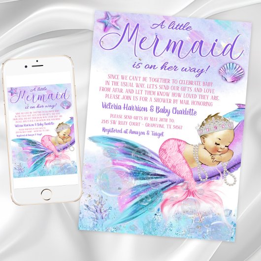 Babydusche von Mail Mermaid Babydusche Einladung