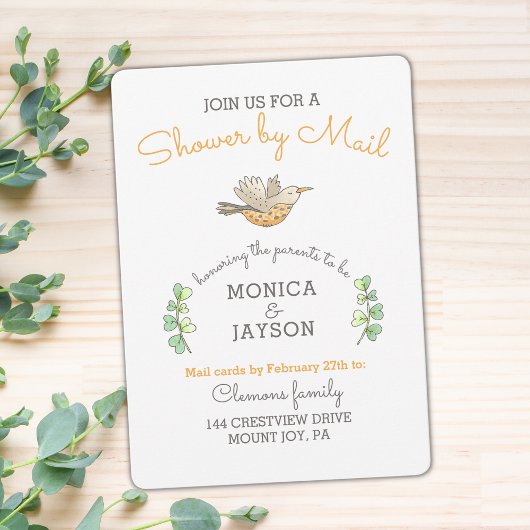 Babydusche von Mail Niedlich Mama Bird Einladung